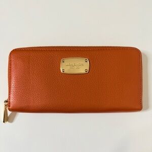 Michael Kors Orange Leather Wallet